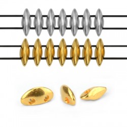 Zamak Bead Twin 3x8mm/4mm Ø1mm