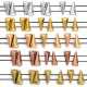 Perle Double en Zamak Triangle 3 x 7 mm/3 mm Ø 1 mm