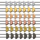 Zamak Bead Twin Semicircle 5x10mm/3mm Ø1mm
