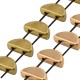 Zamak Bead Twin Semicircle 5x10mm/3mm Ø1mm