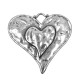 Pendentif cœur en Zamak 65 x 61 mm