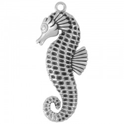 Pendentif en Zamak en Forme D'Hippocampe 29 x 60 mm