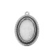 Monture Ovale pour Pendentif en Zamak 31 x 41 mm int. 20 x 30 mm