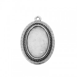 Zamak Pendant Oval Setting 31x41mm int. 20x30mm
