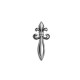 Curseur en Zamak épée 17 x 39 mm Ø 2.2 mm