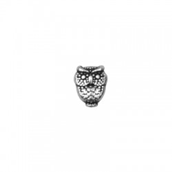Colgante de Metal Zamak Búho 8x10mm (Ø1.6mm)