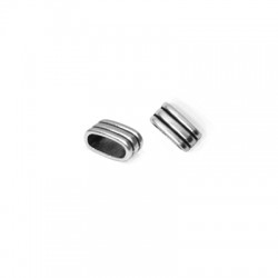 Μεταλλικό Ζάμακ Χυτό Σωληνάκι Οβάλ 13x7mm Ø11x4.7mm