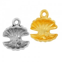 Breloque Coquillage en Zamak 13 x 12 mm