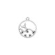 Zamak Pendant Round Dolphin Tail 20mm