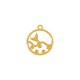 Pendentif rond en Zamak en Forme de Queue de Dauphin 20 mm