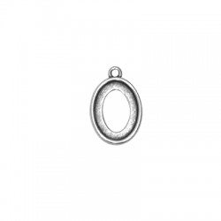 Pendentif Ovale en Zamak 16 x 21 mm