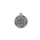 Pendentif Fleur Ronde en Zamak 21 mm