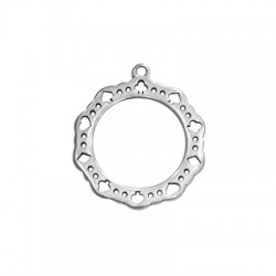 Pendentif rond en Zamak 33 mm