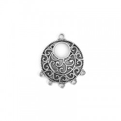 Pendentif rond en Zamak pour Lustre Ethnique 28 mm
