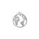 Pendentif rond en Zamak Globe Terrestre 28 mm