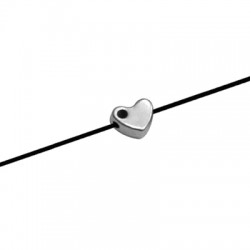 Passante in Metallo Zama Cuore 8x7mm (Ø 1.4mm)