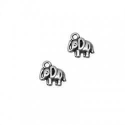 Zamak Charm Elephant 12x10mm