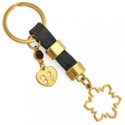 Colgante de Metal Zamak Corazón Niño+Niña 16mm