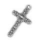 Zamak Pendant Cross Patterned 15x24mm