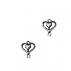 Connettore in Metallo Zama Cuore 13x11mm