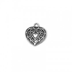 Ciondolo in Metallo Zama Cuore 14x13mm