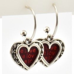Μεταλλικό Ζάμακ Χυτό Μοτίφ Καρδιά "love" 16x13mm