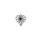 Ciondolo in Metallo Zama Cuore 18x16mm con Base per SS24