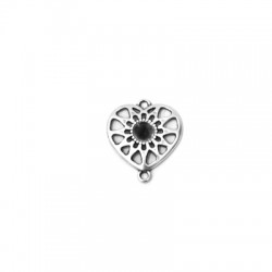 Ciondolo in Metallo Zama Cuore 18x16mm con Base per SS24