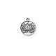 Zamak Round Charm Lotus 19mm