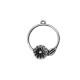 Zamak Pendant Round Flowers 22x25mm