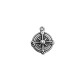 Zamak Charm Round Compass 18mm