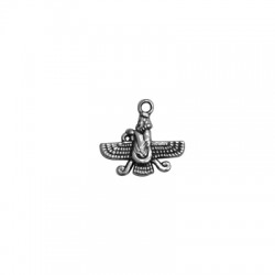 Colgante de Metal Zamak Divinidad con Alas de Águila 17x13mm