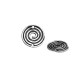 Connecteur rond en Zamak Spirale 20 mm Ø1.8 mm