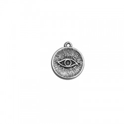 Breloque Ronde œil en Zamak 17 mm