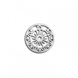Colgante de Metal Zamak Redondo Estrellas 25mm