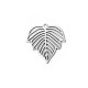 Pendentif en Zamak en Forme de Feuille 27 mm