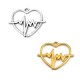 Ciondolo in Metallo Zama Battito Cardiaco 30x24mm