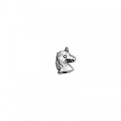 Zamak Bead Unicorn 9x12mm Ø1.7mm
