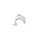 Entrepieza de Metal Zamak Delfin 8x10mm (Ø1.5mm)