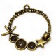 Colgante de Metal Zamak Redondo Marino 33mm