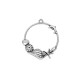 Zamak Pendant Round with Shells and Urchin 33mm