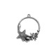 Zamak Pendant Round with Shells and Starfish 33mm