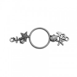 Conector de Metal Zamak Redondo Marino 57x23mm