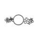 Connecteur rond en Zamak avec Fleurs 58 x 23 mm