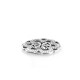 Pendentif rond Fleurs en Zamak 26 mm