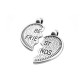 Zamak Pendant Heart Set 'Best Friends' 26x22mm