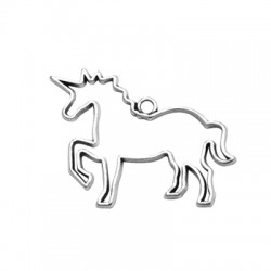 Ciondolo in Metallo Zama Unicorno Sagoma 54x38mm