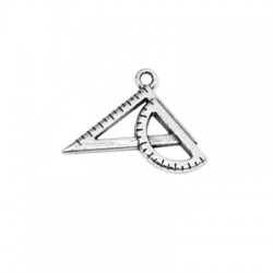 Colgante de Zamak Escuadra y Goniómetro Geometría 25x15mm