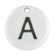 Zamak Charm Round Letter "A" 12mm