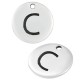 Zamak Charm Round Letter "C" 12mm